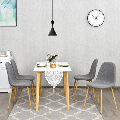 Costway Set of 4 Gray Accent Dining Chairs