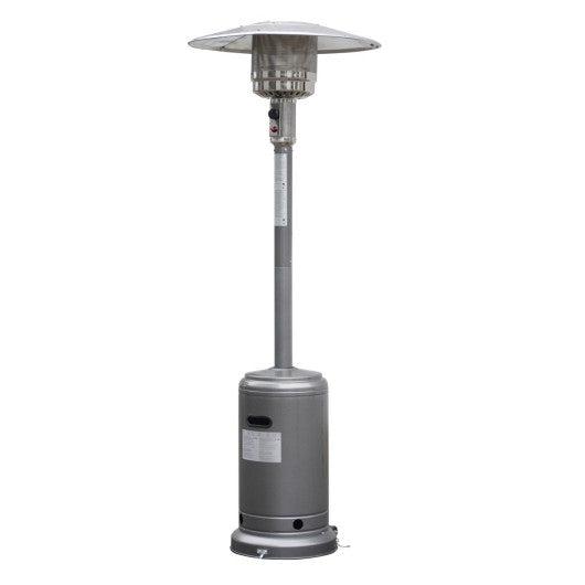 Costway Silver Gray Garden Standing Liquid Propane Gas Steel Accessories Heater