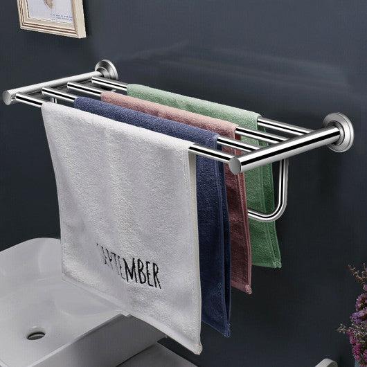 Costway Stainless Steel Wall Mount Bathroom Towel Rack