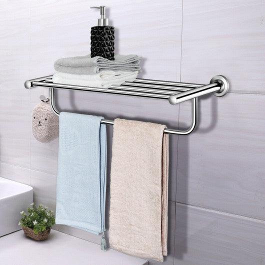 Costway Stainless Steel Wall Mount Bathroom Towel Rack
