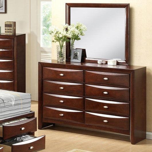 Costway Storage 8 Dresser Chest Furniture with Mirror Standard