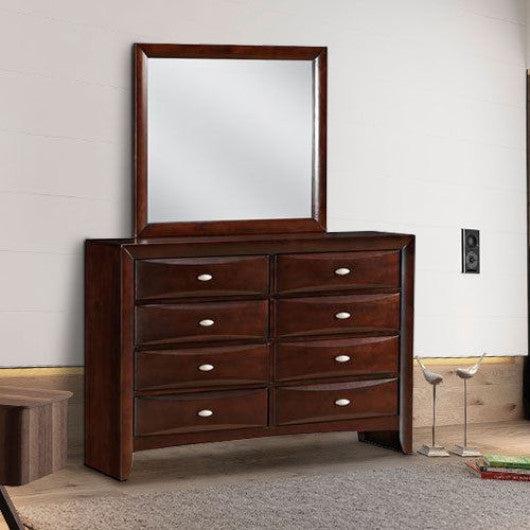 Costway Storage 8 Dresser Chest Furniture with Mirror Standard