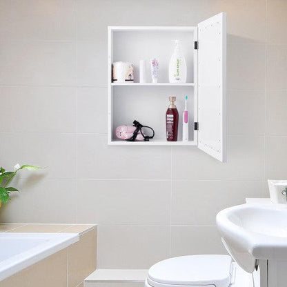 Costway Wall Mounted Adjustable Medicine Storage Mirror Cabinet