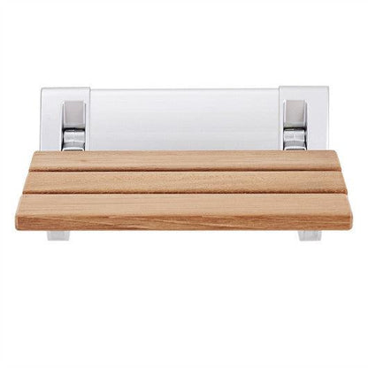 Costway Wall Mounted Teak Wooden Folding Shower Bath Seat