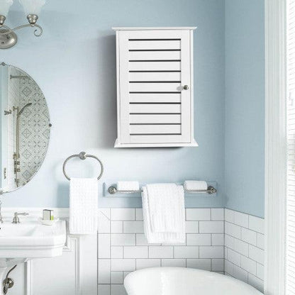 Costway White Wall Mount Medicine Cabinet Multifunction Storage Organizer