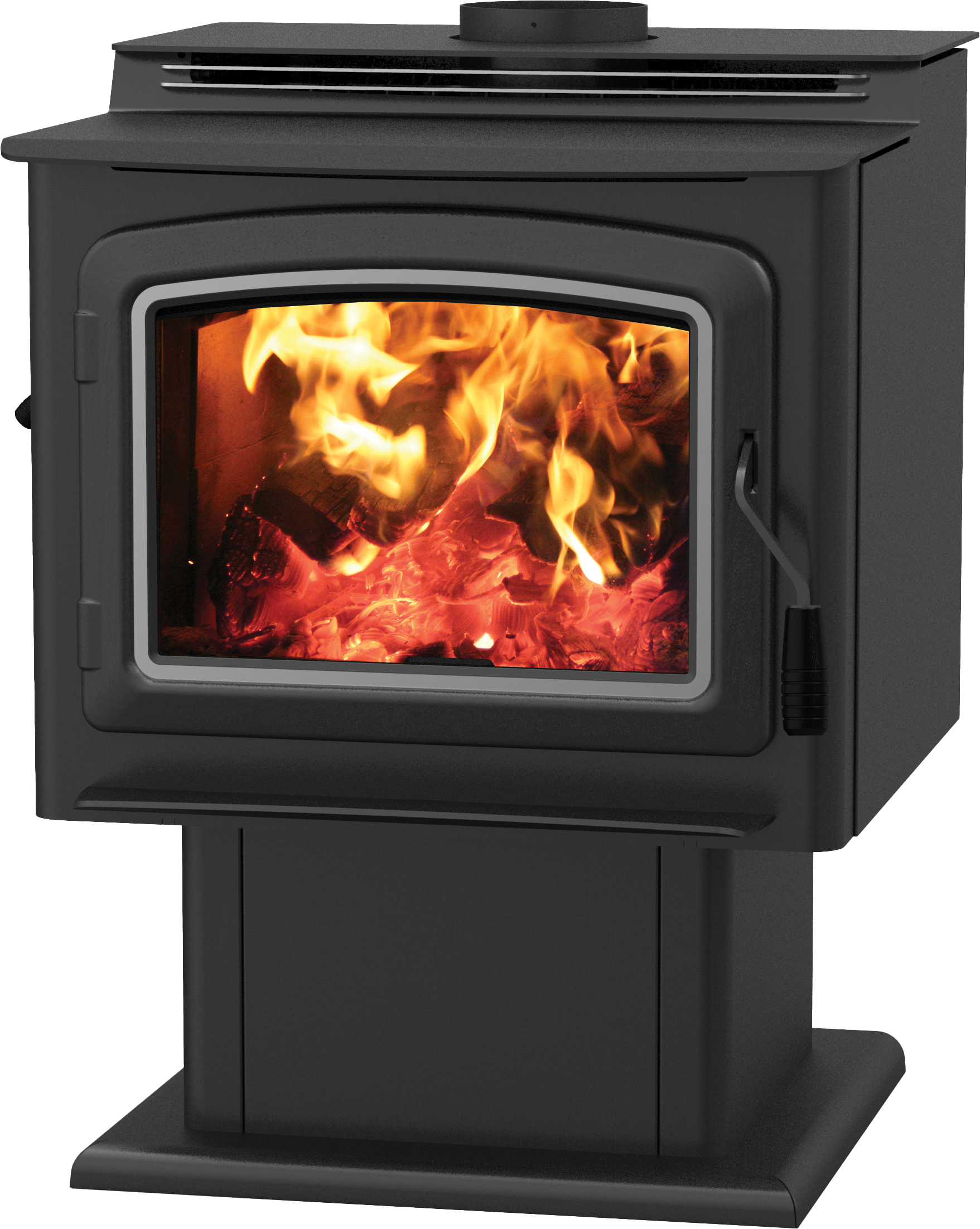 Country Stoves Black Pedestal for Georgetown Wood Stove