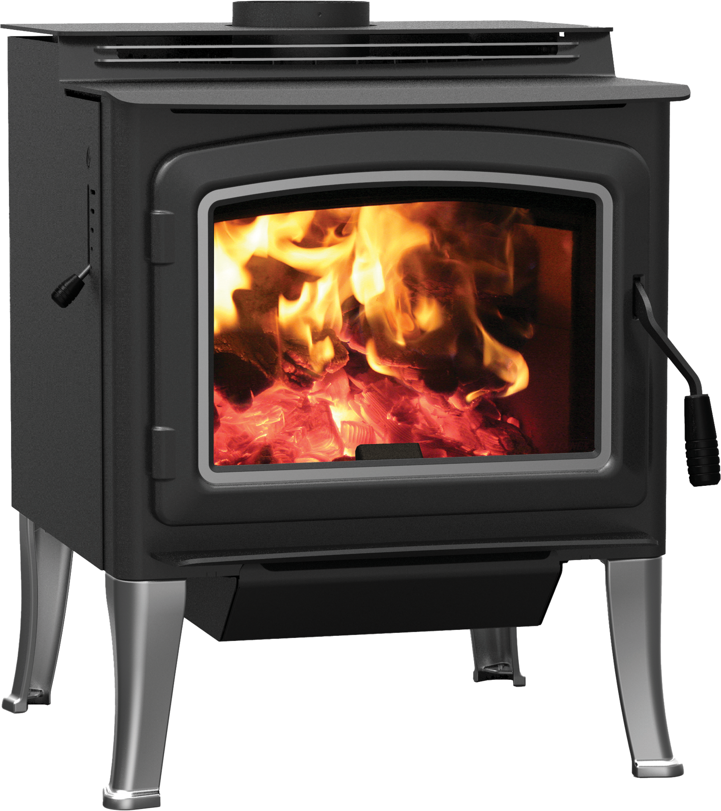 Country Stoves Brushed Nickel Coastal Legs for Georgetown Wood Stove