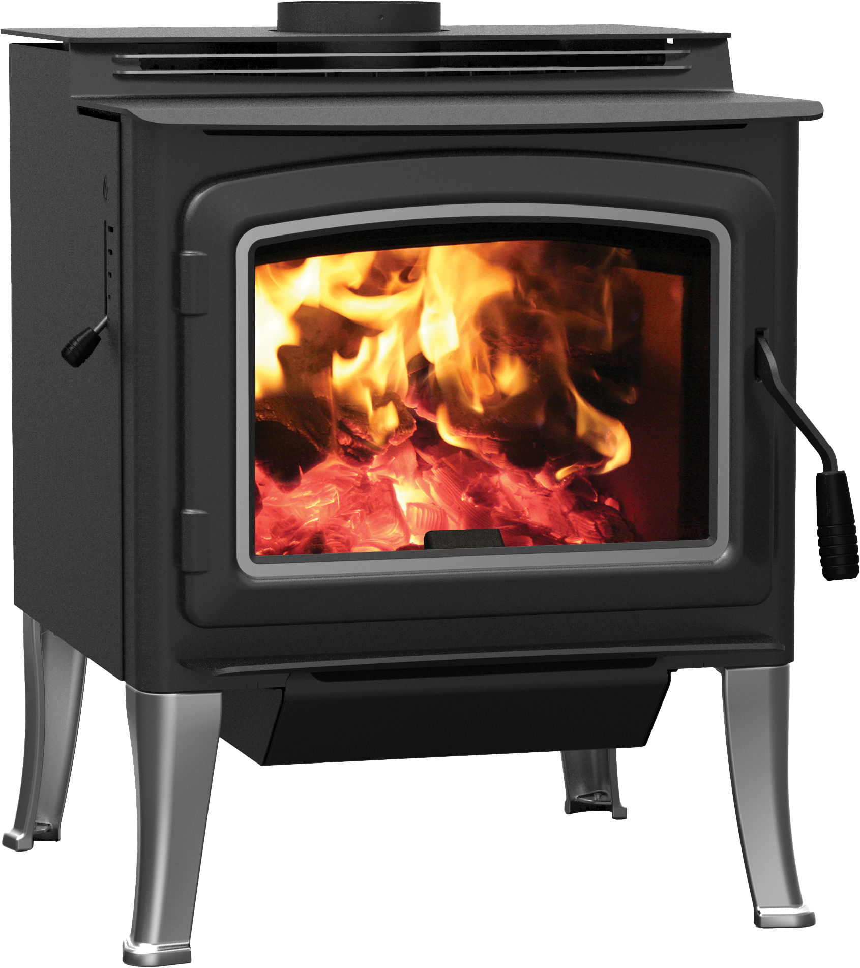 Country Stoves Brushed Nickel Coastal Legs for Georgetown Wood Stove