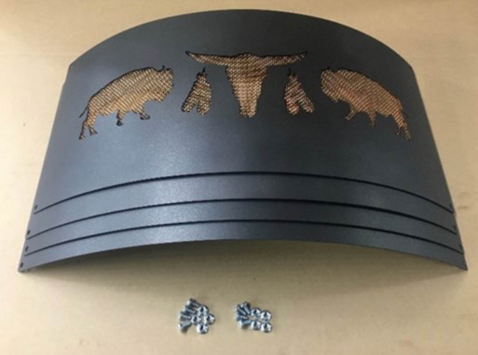 Custom Firescreen Buffalo Fire Ring