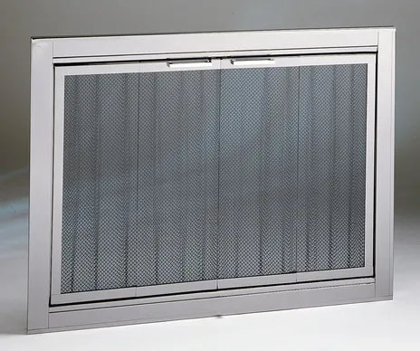 Custom Firescreen Custom Fireview Bi-Fold Glass Fireplace Doors