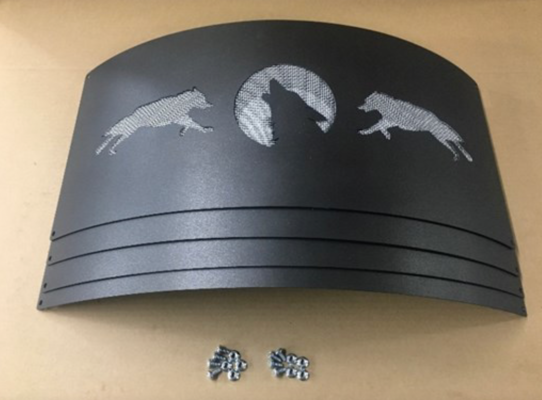 Custom Firescreen Wolf 36" Outdoor Fire Ring