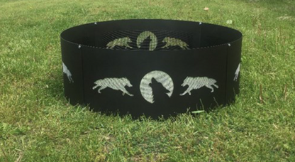 Custom Firescreen Wolf 36" Outdoor Fire Ring