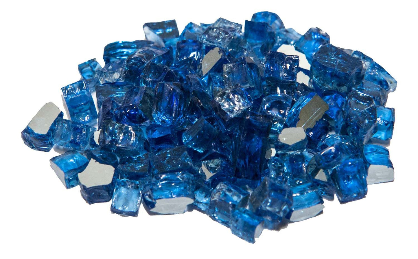Dagan Industries 1/2" Diamond Blue Reflective Fire Glass (10 lbs)