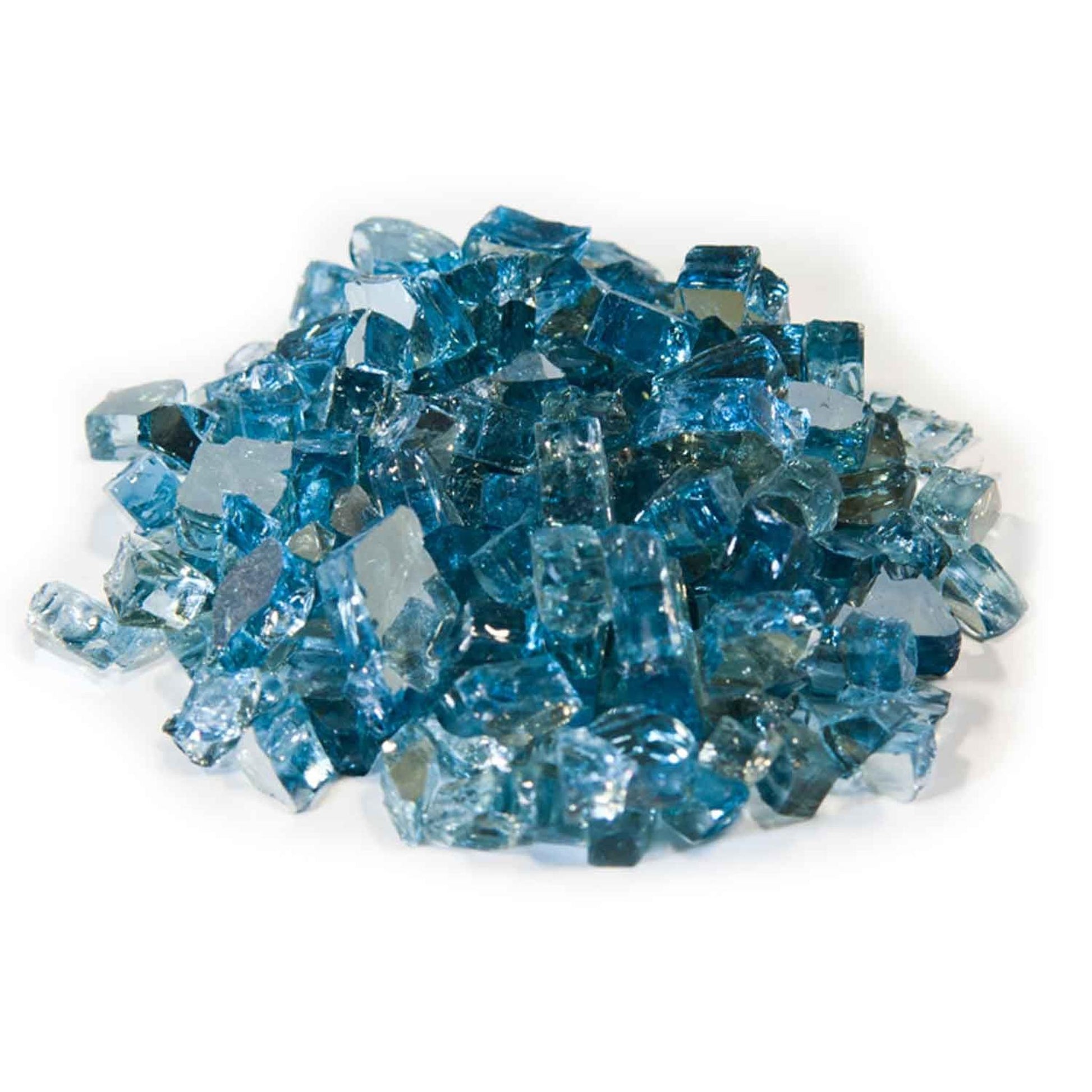 Dagan Industries 1/2" Steel Blue Reflective Fire Glass (10 lbs)