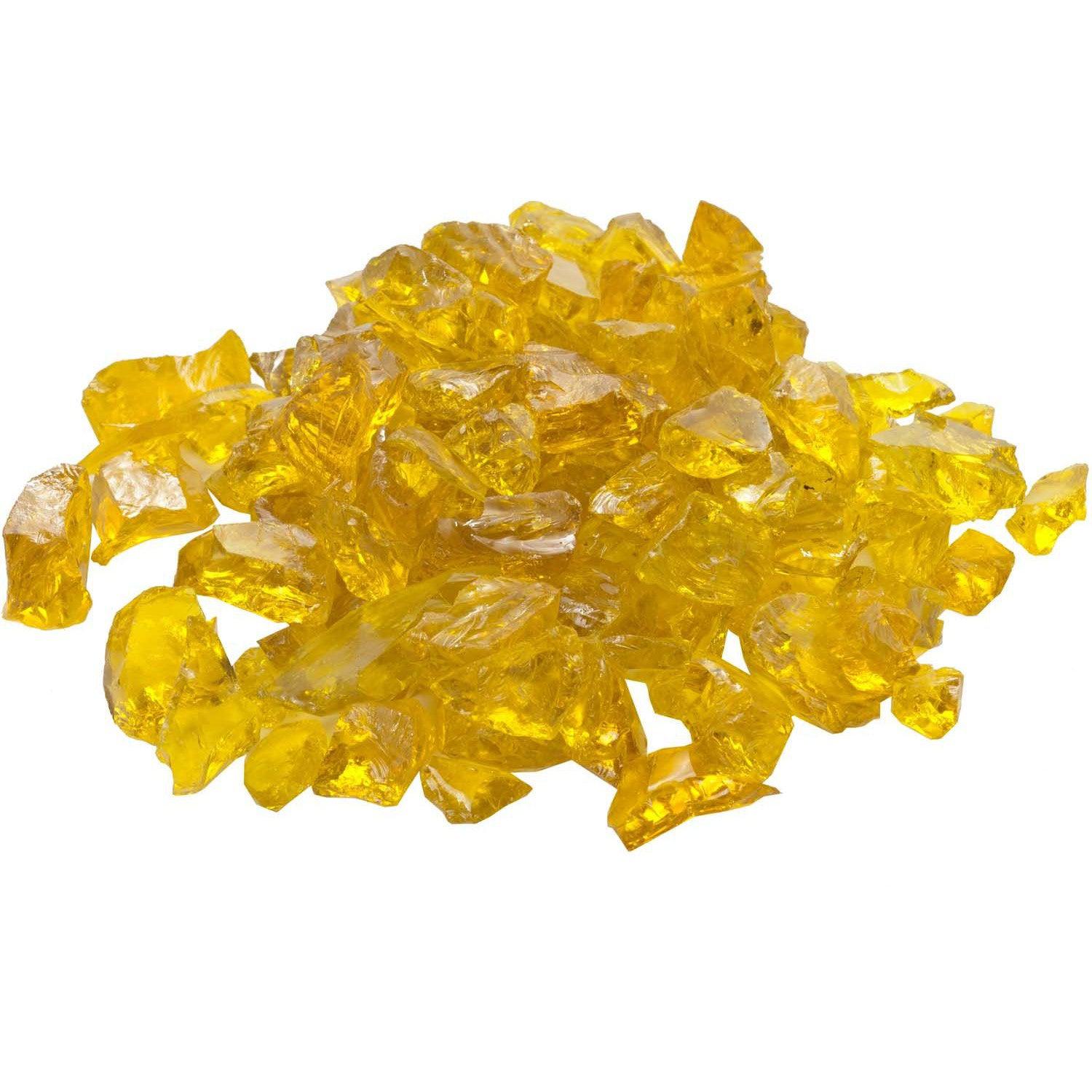 Dagan Industries 1/2" to 3/4" Yellow Fire Glass (10 lbs)