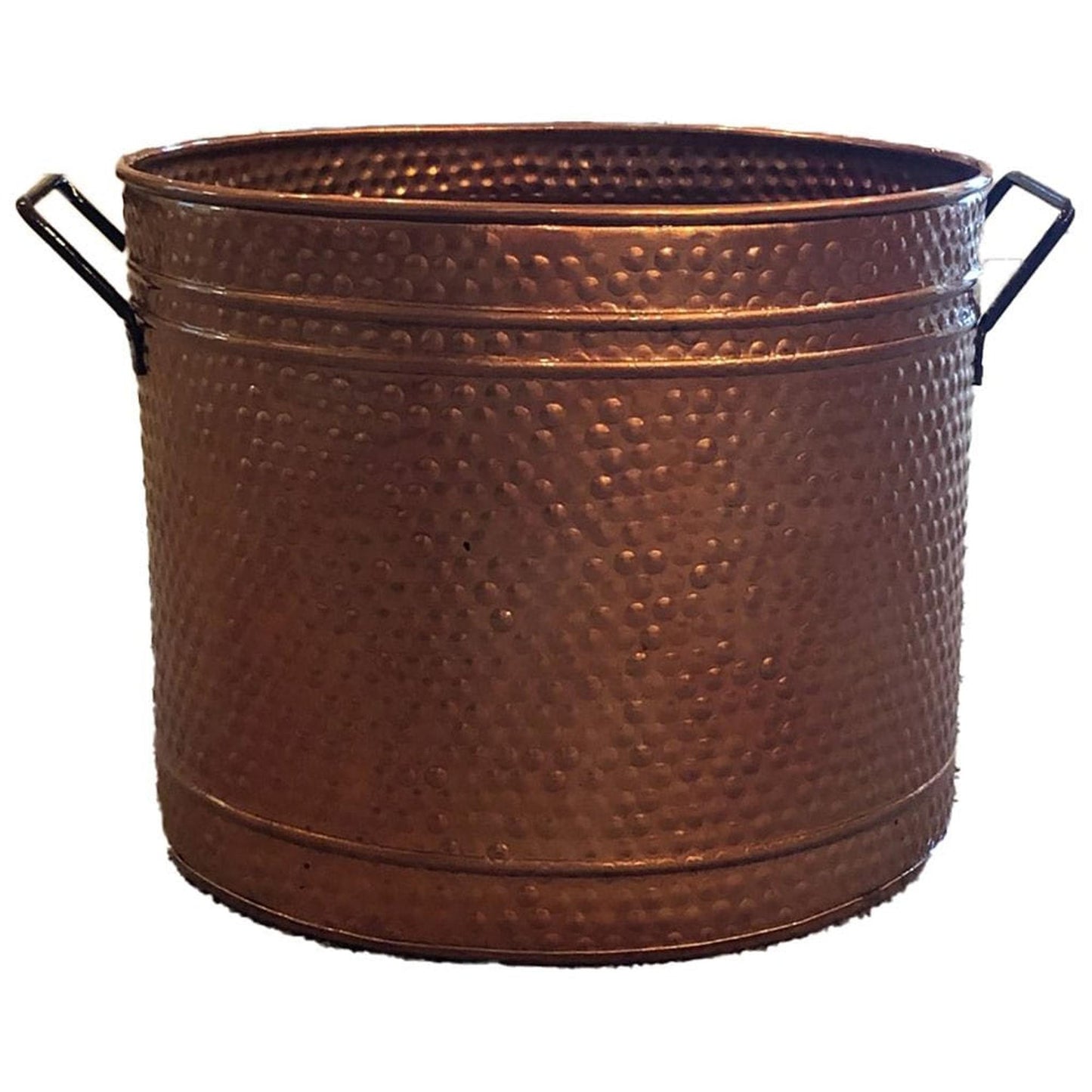 Dagan Industries 13" x 10" Hammered Copper Log Bucket - 1560