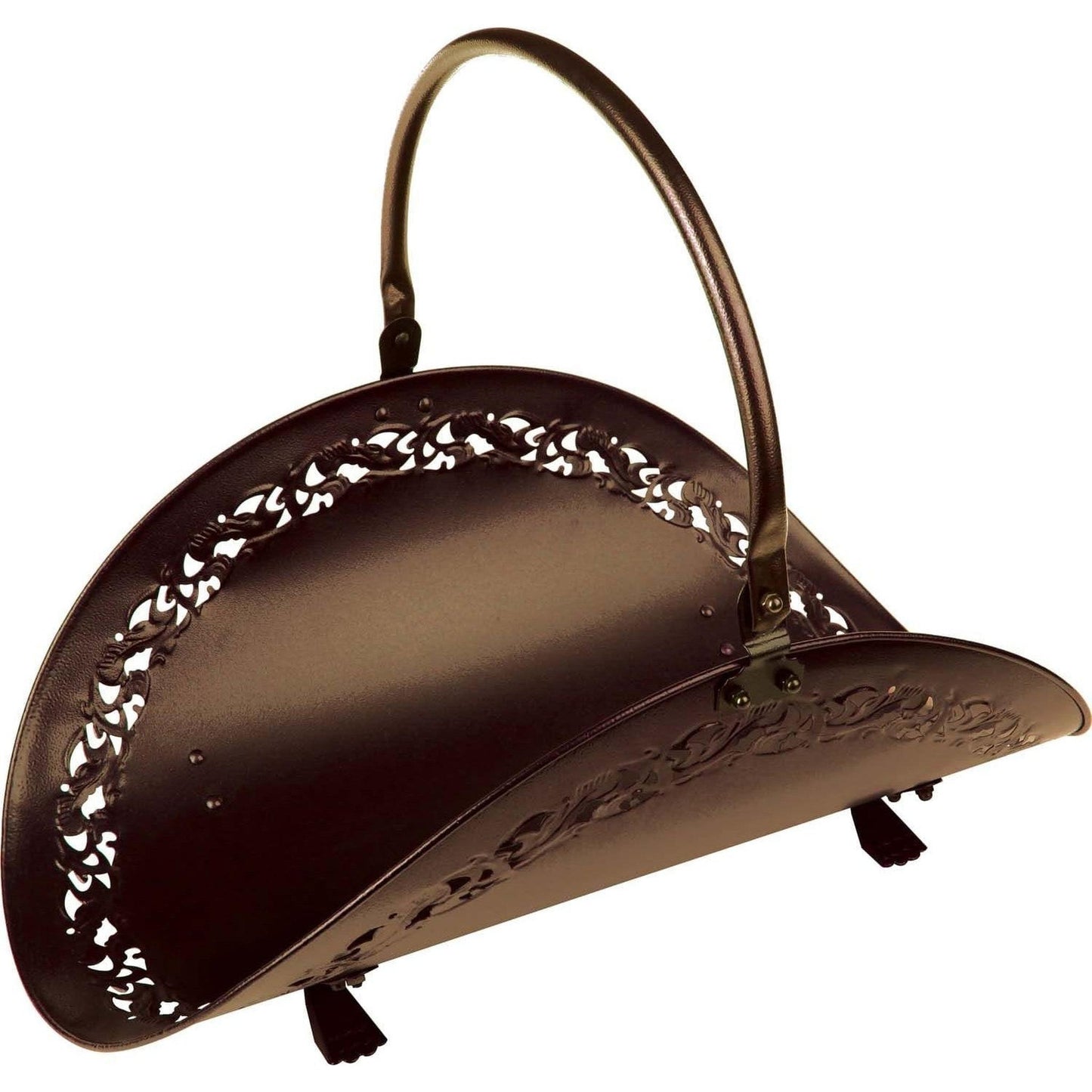 Dagan Industries 15" x 21" Bronze Wood Basket With Filigree Body