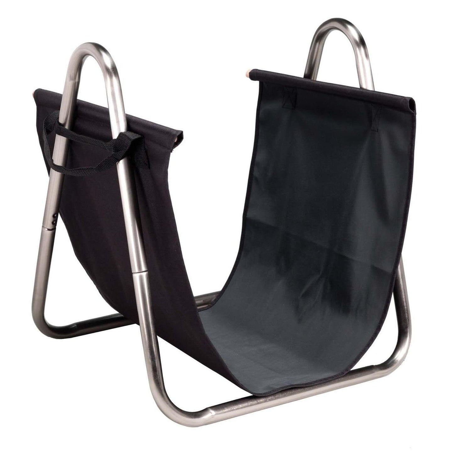 Dagan Industries 17" x 15" Pewter Finish Log Holder With Black Canvas Carrier