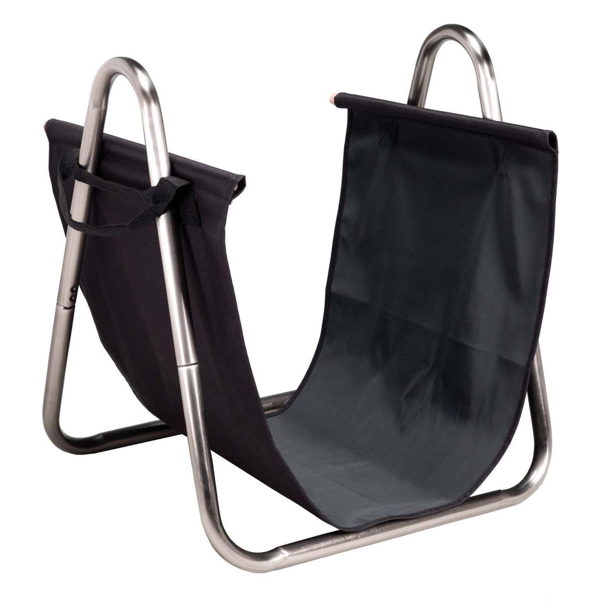 Dagan Industries 17" x 15" Pewter Finish Log Holder With Black Canvas Carrier