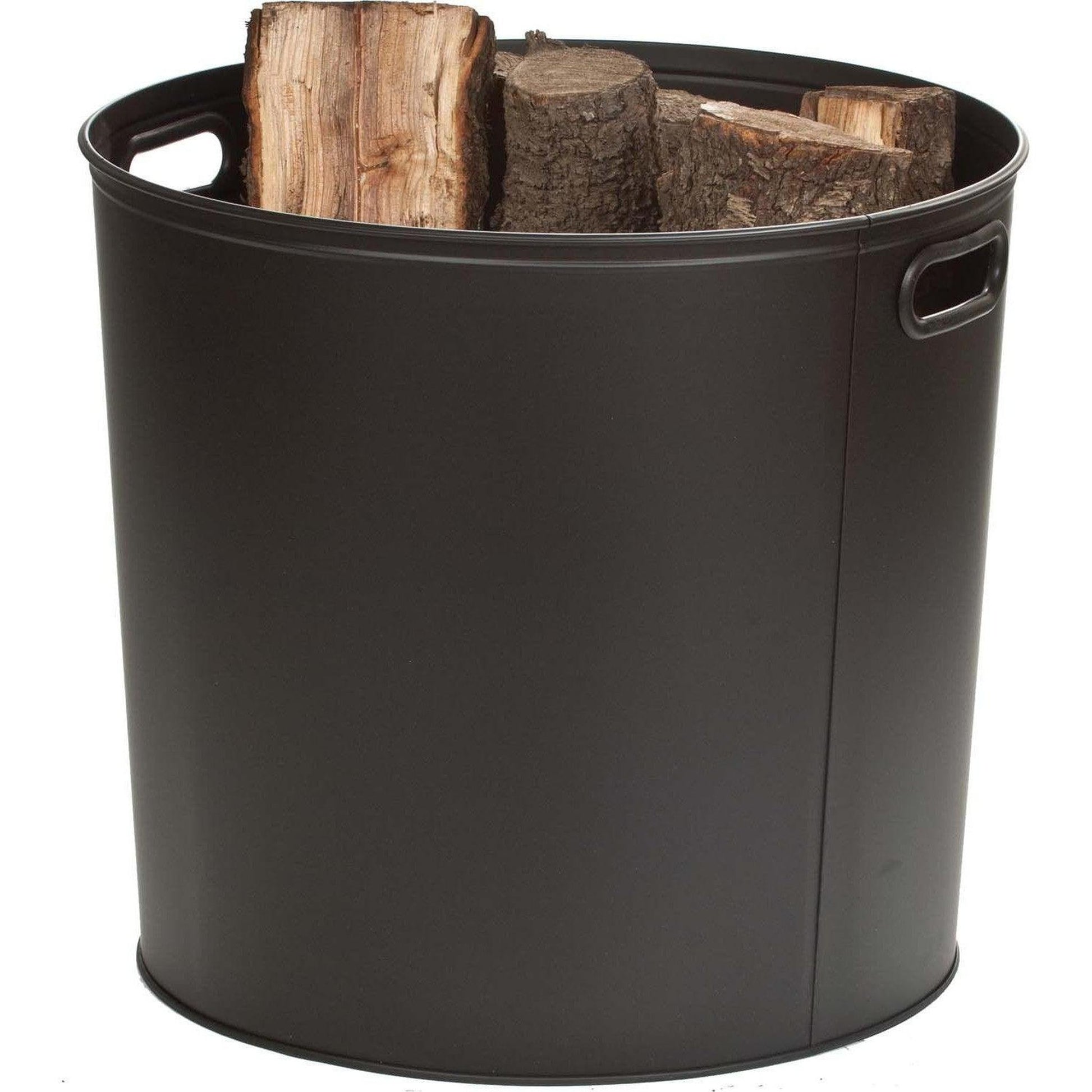 Dagan Industries 17" x 16" Black Steel Log Bucket
