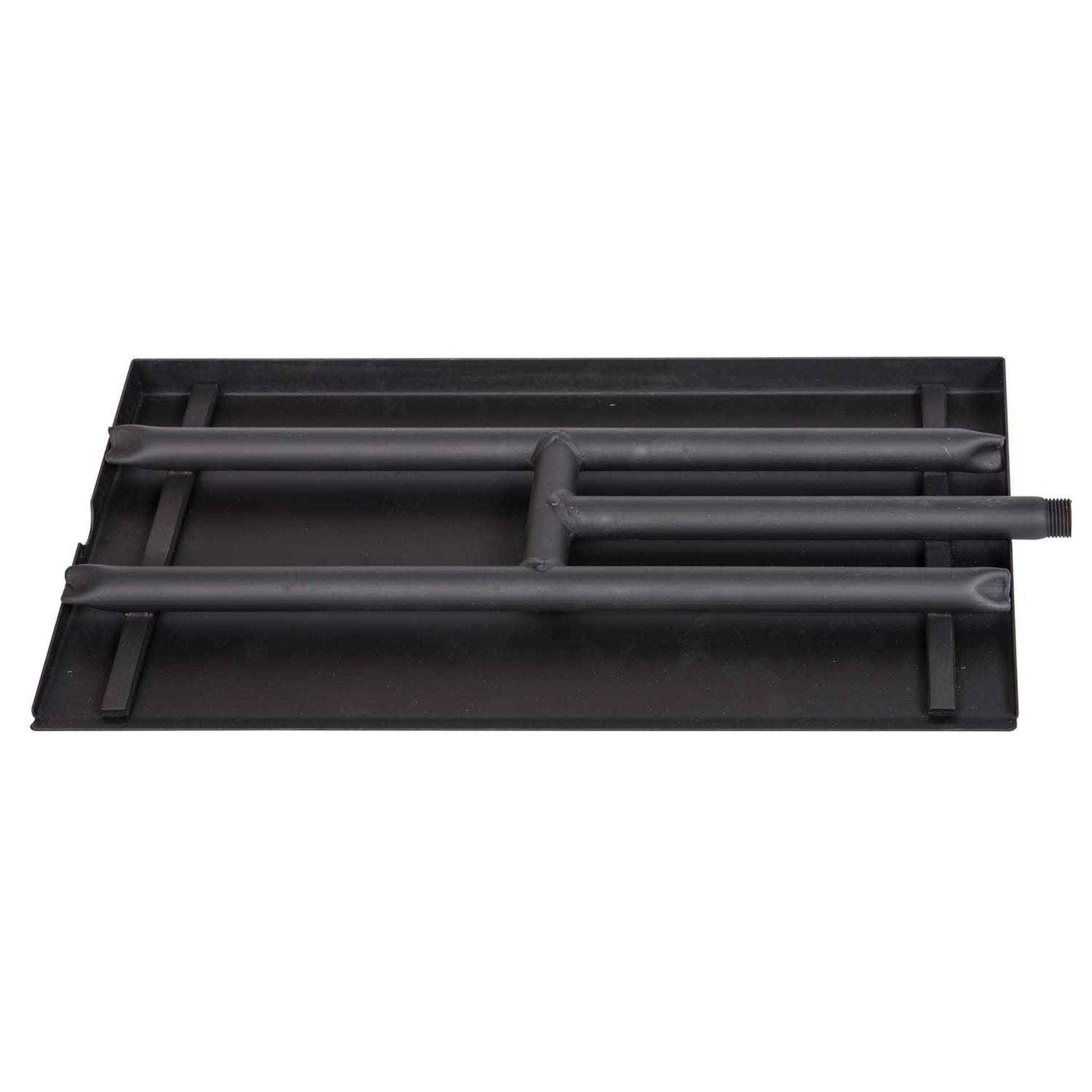 Dagan Industries 18" Black Steel Natural Gas Ember Pan With H-Style Burner