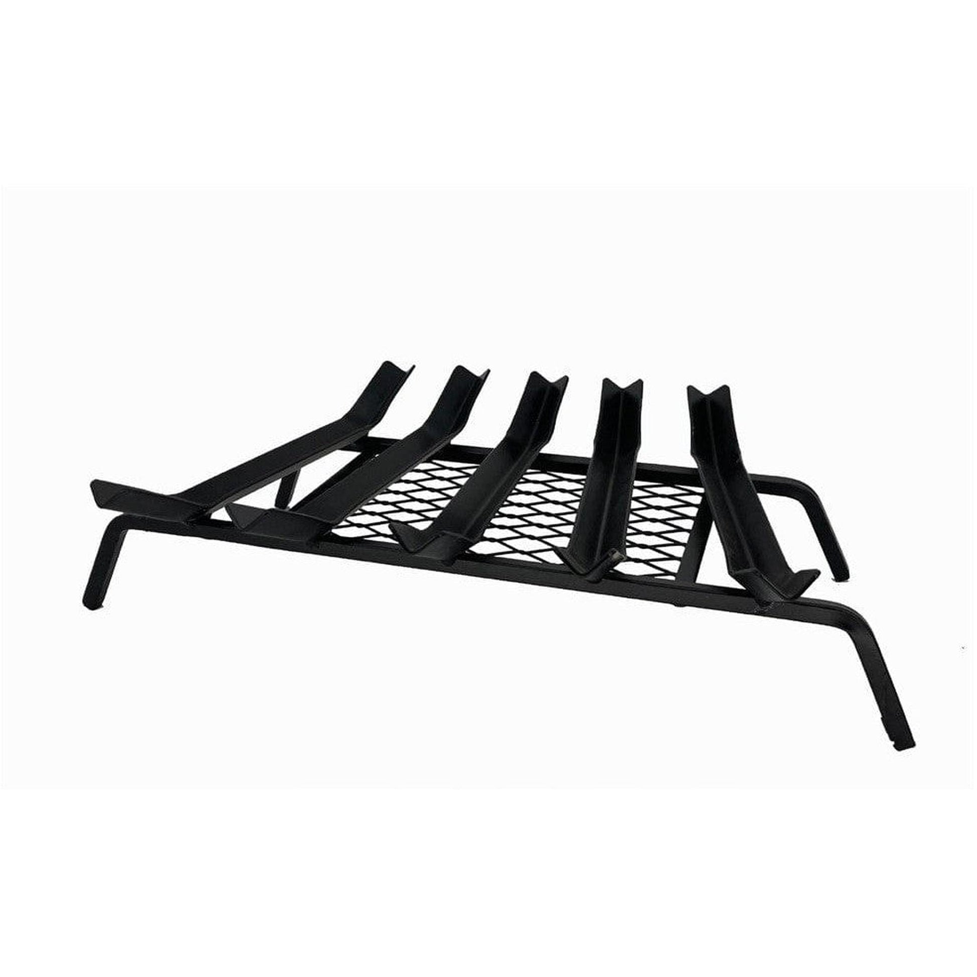 Dagan Industries 22" Black Steel V-Groove Design With Welded Ember Retainer 5-Bar Fireplace Grate