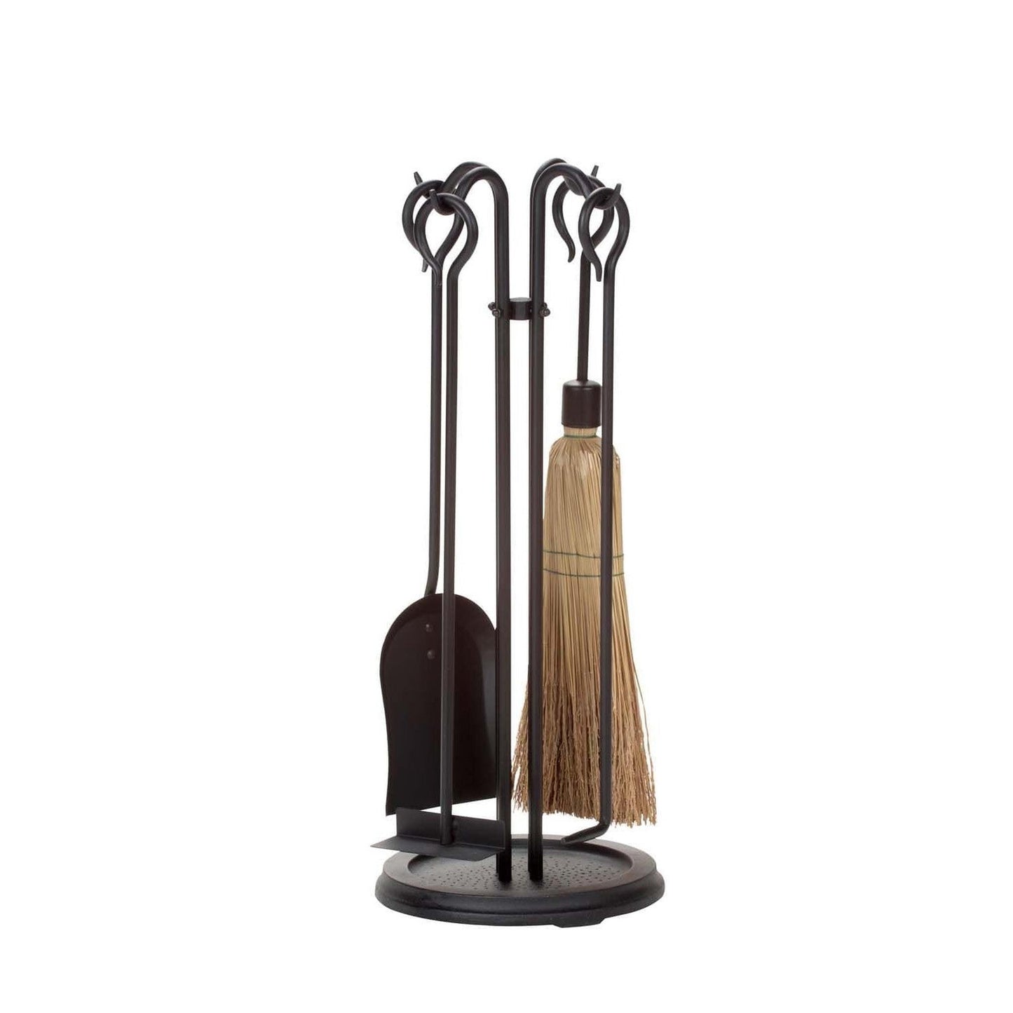 Dagan Industries 22" Black Wrought Iron 5-Piece Stove Fireset