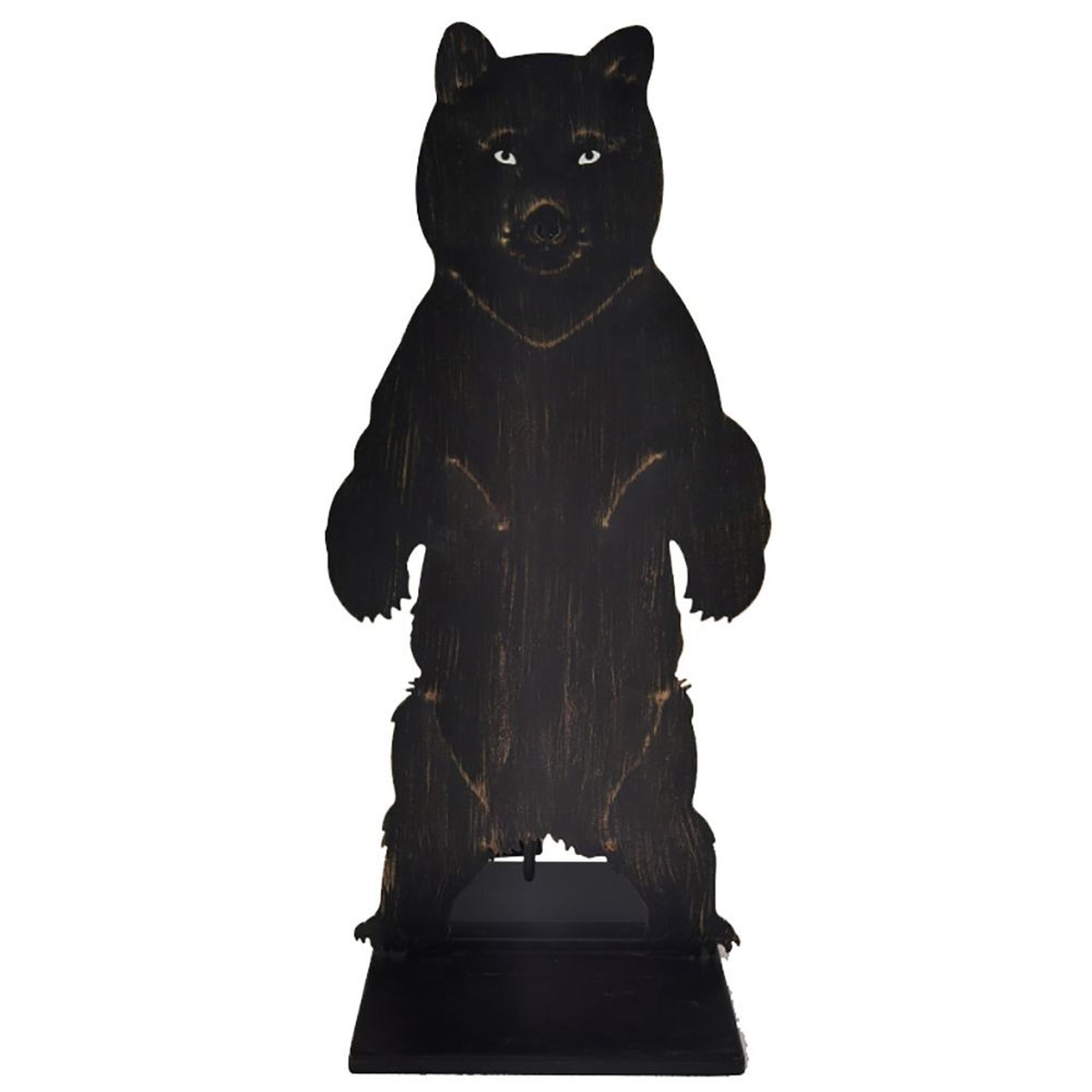 Dagan Industries 25" x 11" Black Steel 4-Piece Bear Fireset