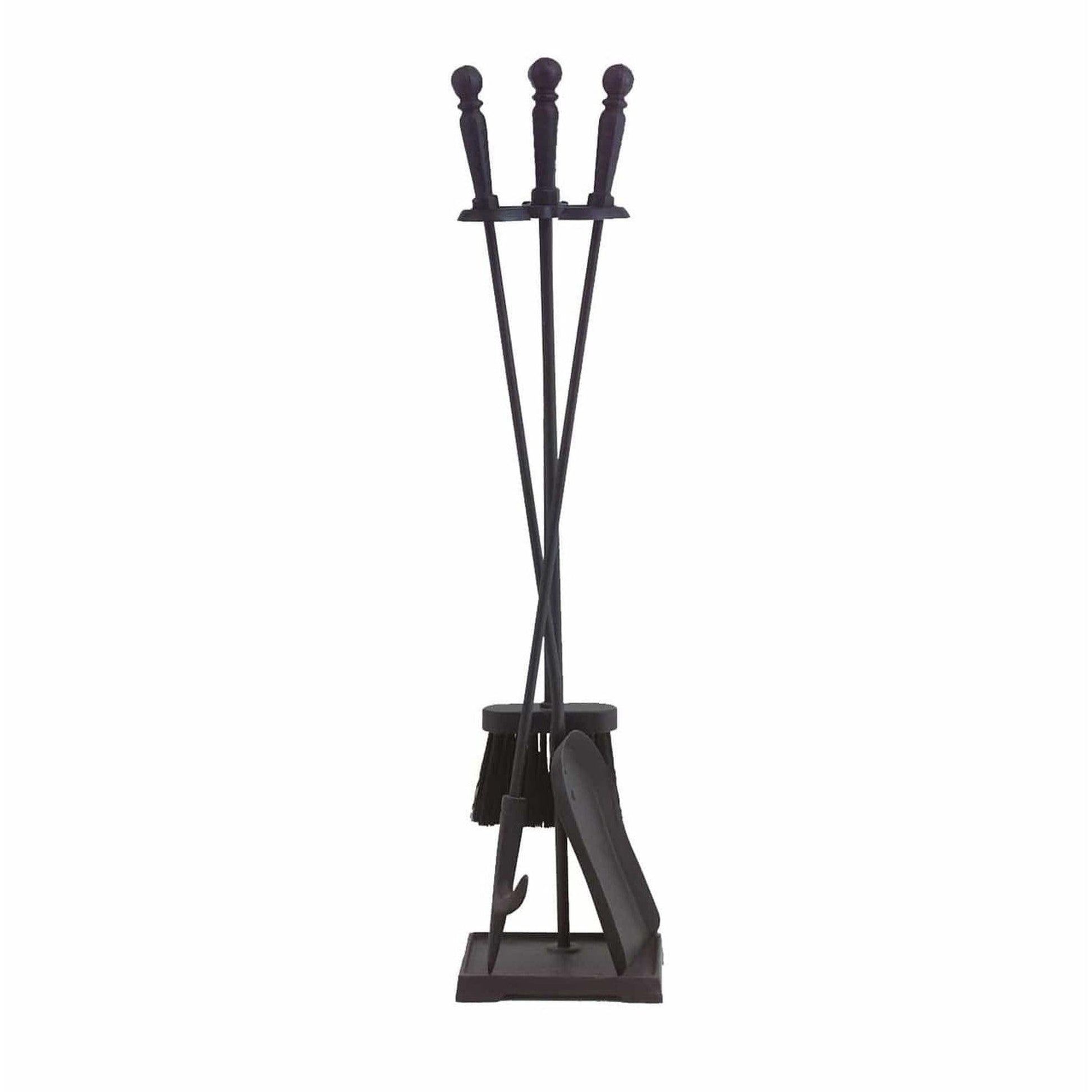 Dagan Industries 27" Black 4-Piece Fireset