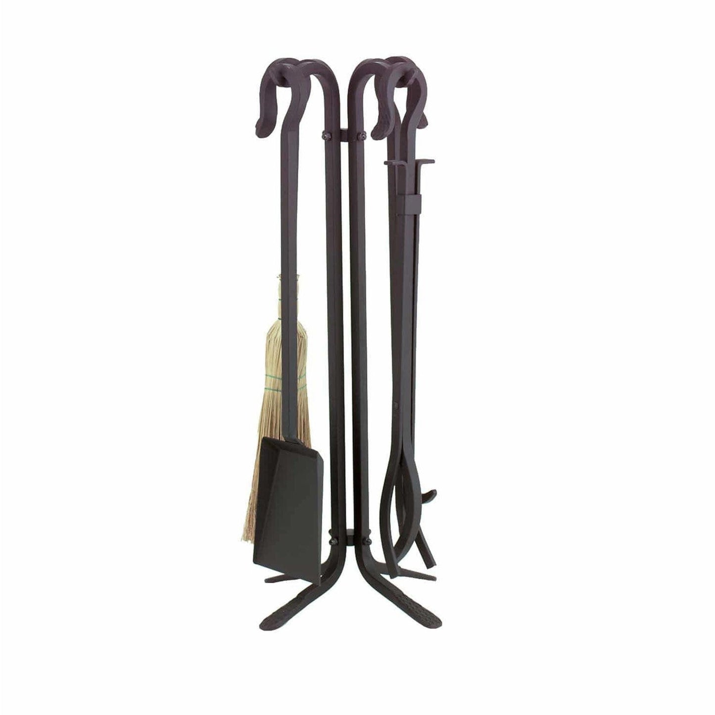 Dagan Industries 27" Black Wrought Iron 5-Piece Fireplace Tool Set