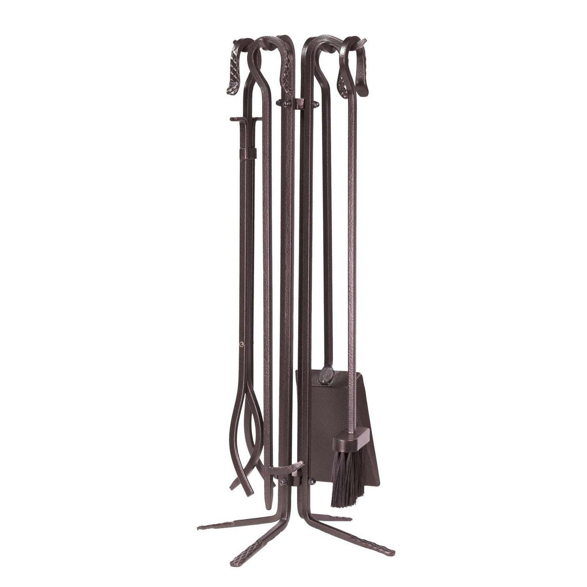 Dagan Industries 28" Bronze Wrought Iron 5-Piece Fireset