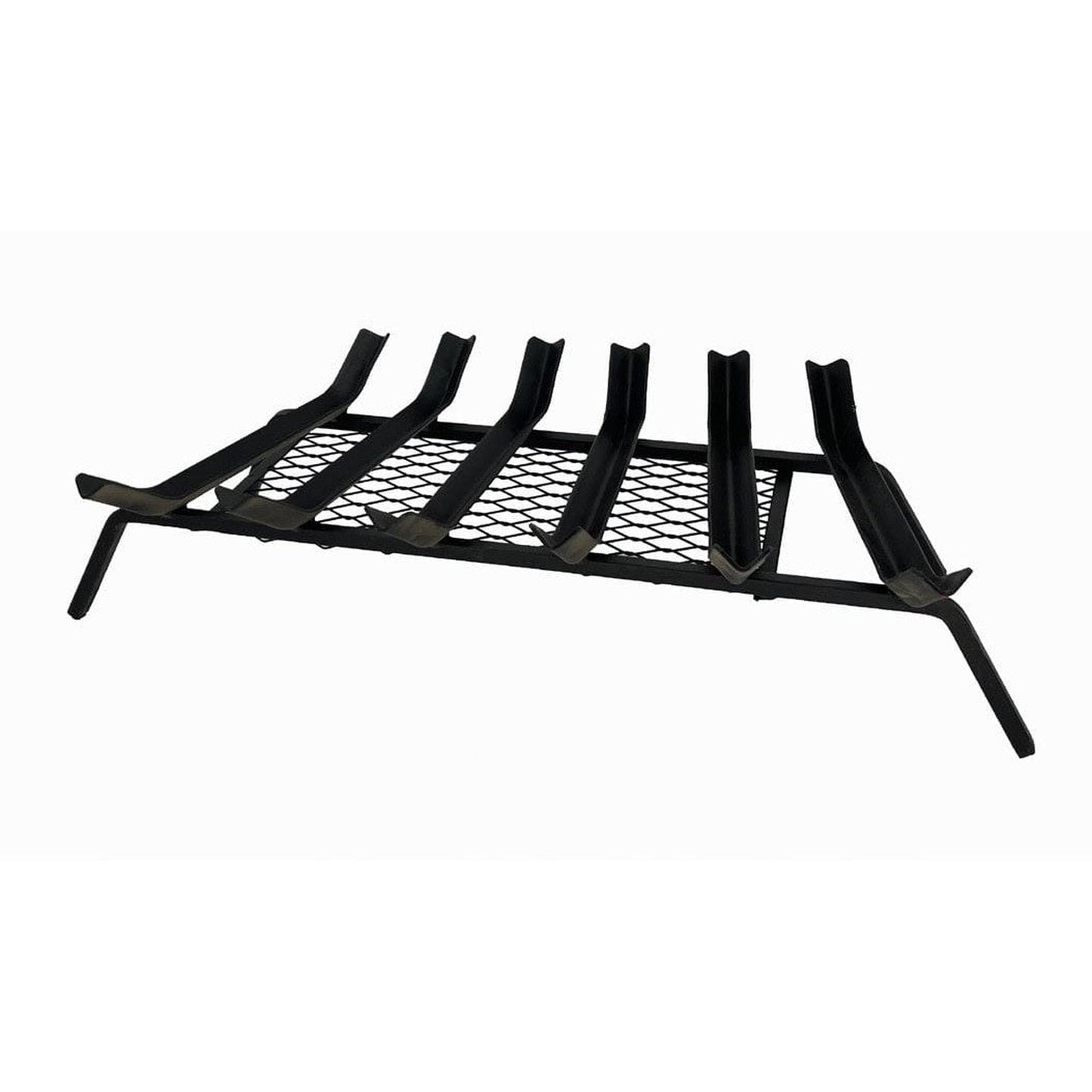 Dagan Industries 29" Black Steel V-Groove Design With Welded Ember Retainer 6-Bar Fireplace Grate