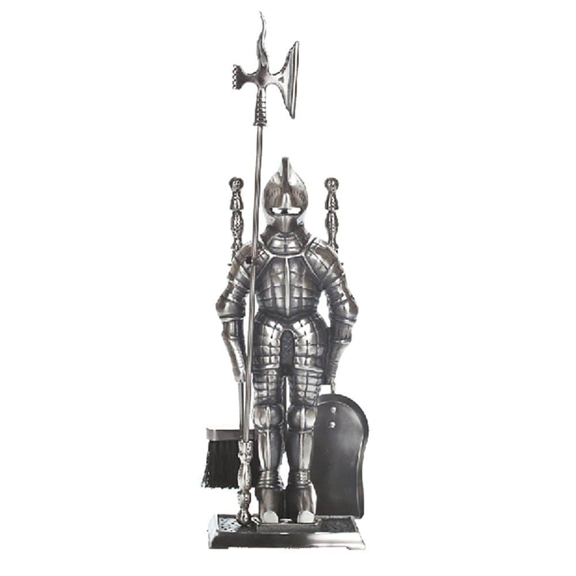 Dagan Industries 29" Pewter Finish 5-Piece Knight Fireset