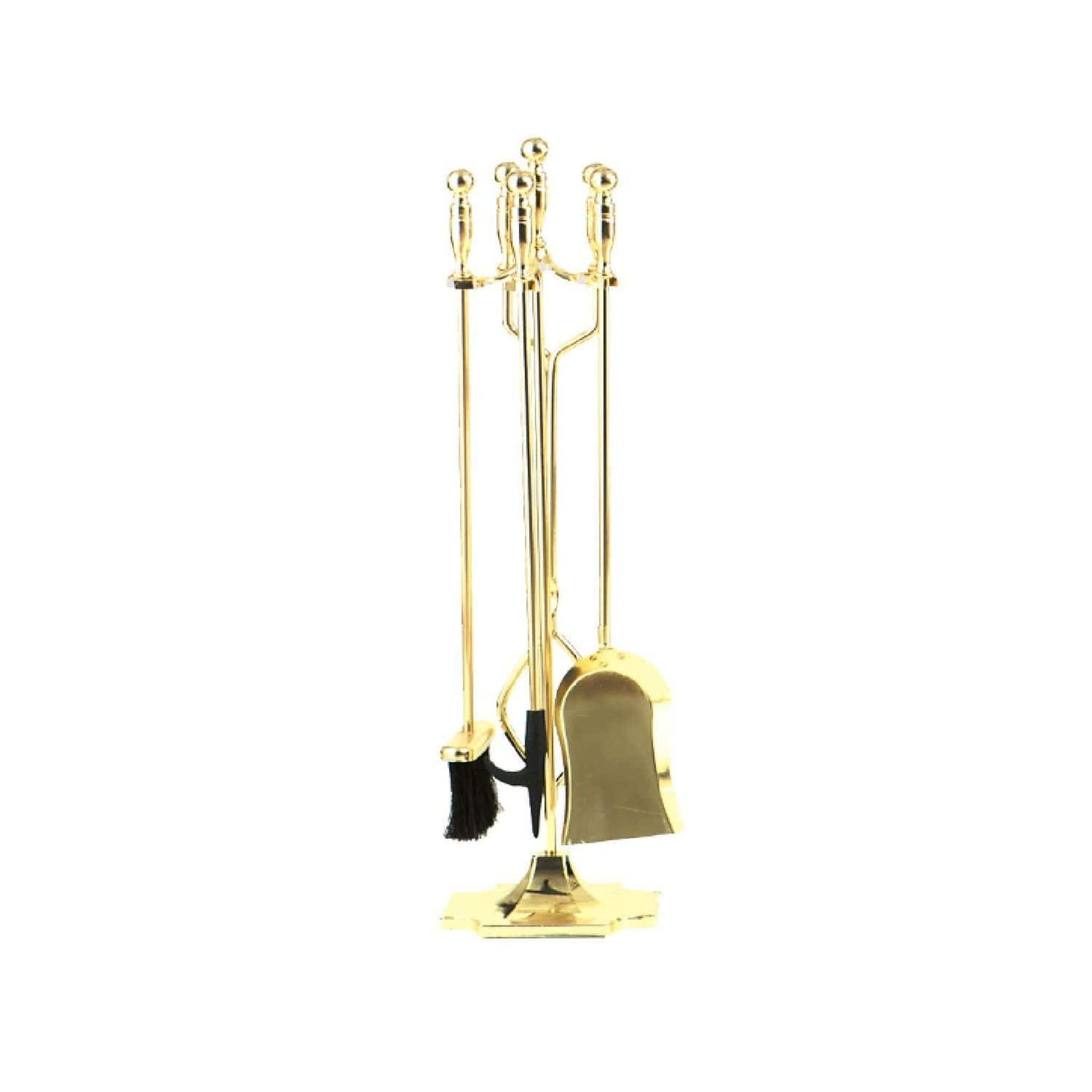 Dagan Industries 30" Polished Brass 5-Piece Fireset