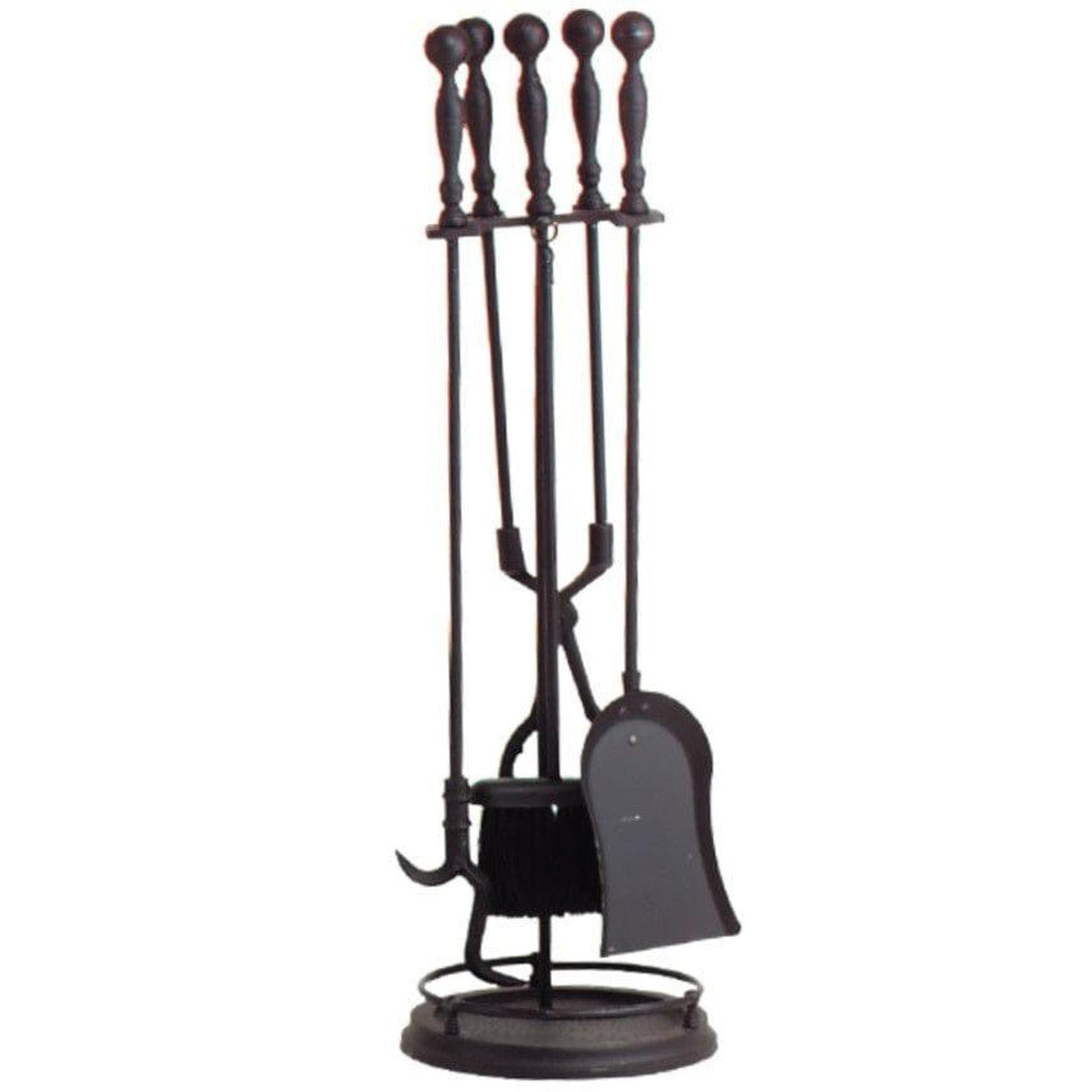 Dagan Industries 31" Black 5-Piece Fireset With Rail