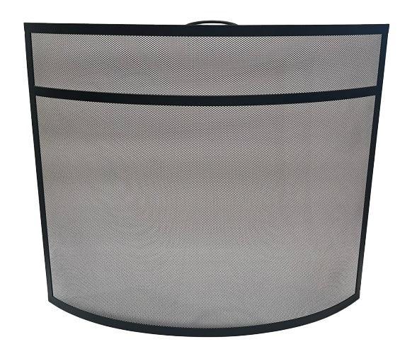 Dagan Industries 32" x 27" Black Steel Bowed Design Fireplace Panel Screen