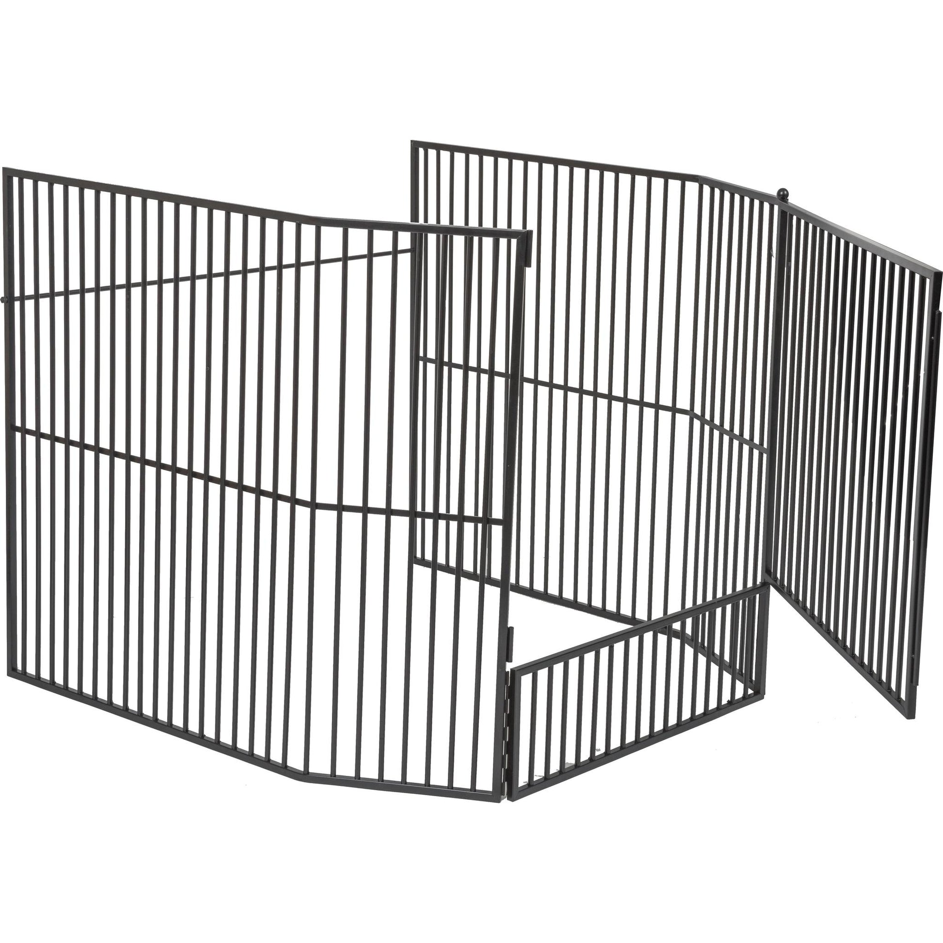Dagan Industries 35" x 31" Black Stove Guard Screen With Rectangular Door