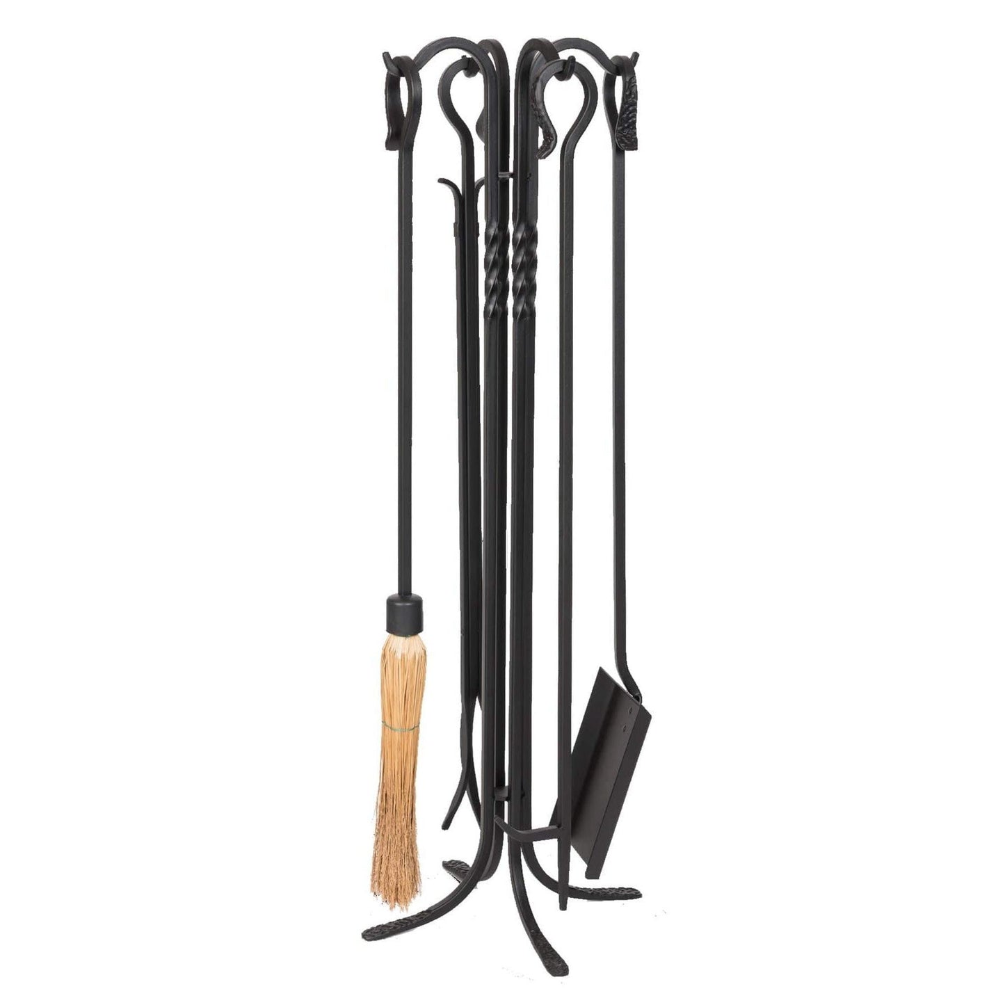 Dagan Industries 39" Black Wrought Iron 5-Piece Fireset (5824)