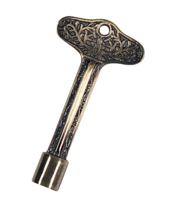 Dagan Industries 4" Antique Brass Gas Valve Key for 5/16" Socket