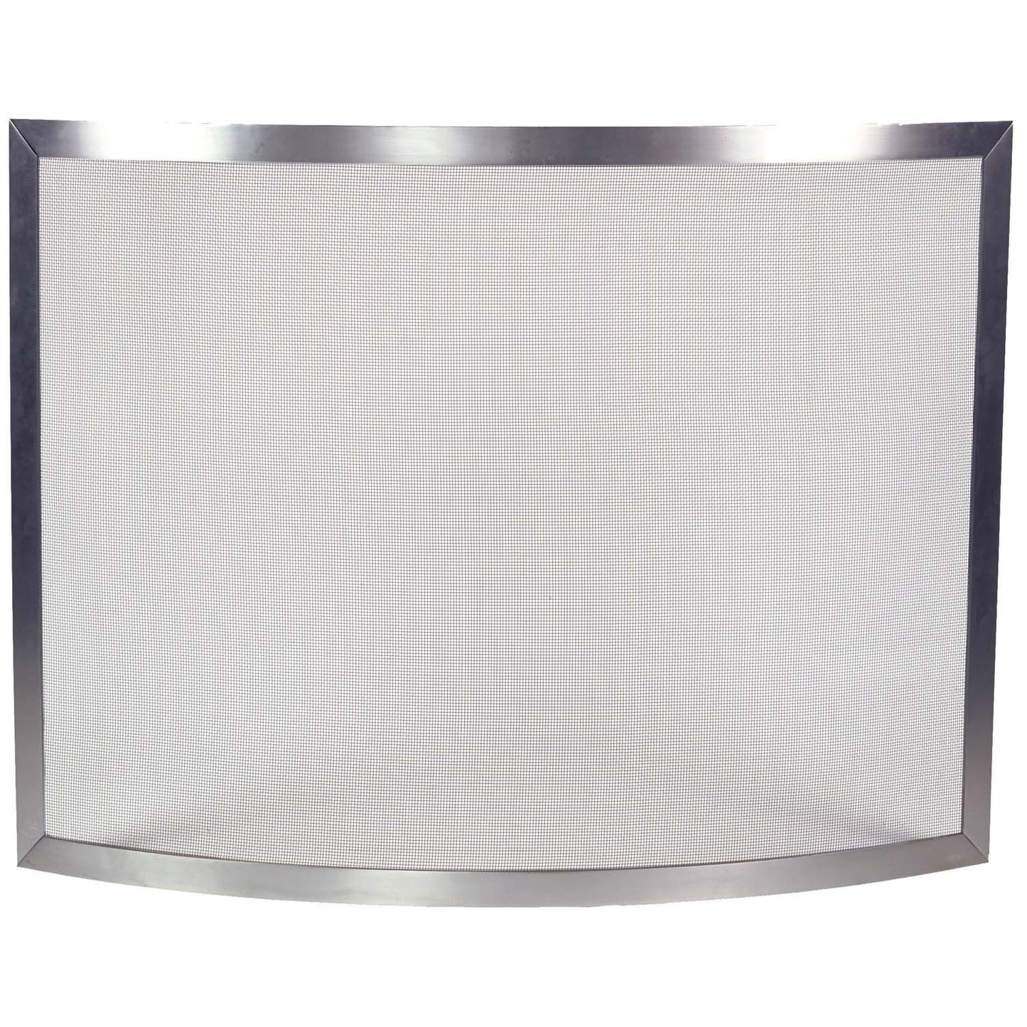 Dagan Industries 40" x 30" Brushed Pewter Bowed Design Fireplace Screen