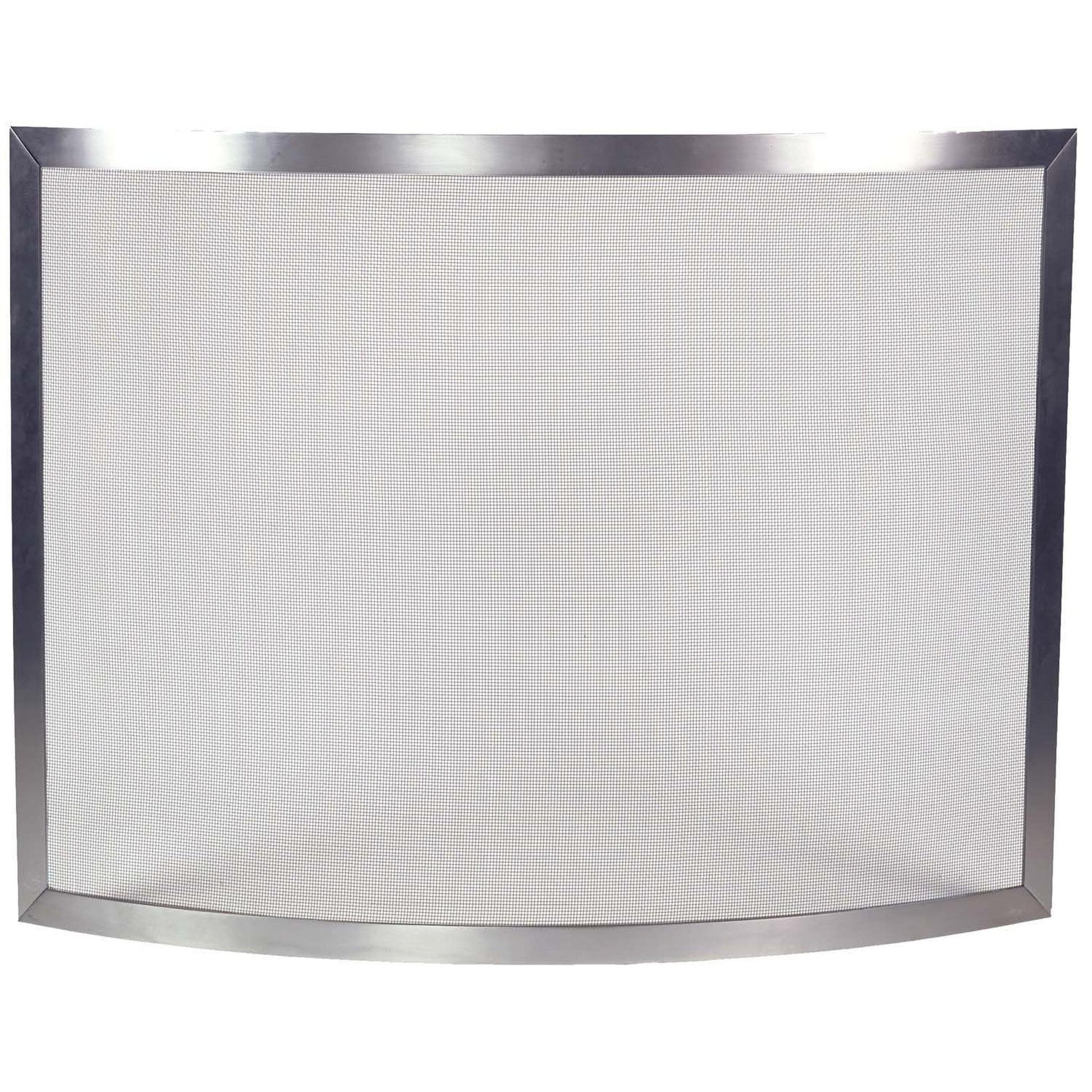 Dagan Industries 40" x 30" Brushed Pewter Bowed Design Without Feet Panel Screen