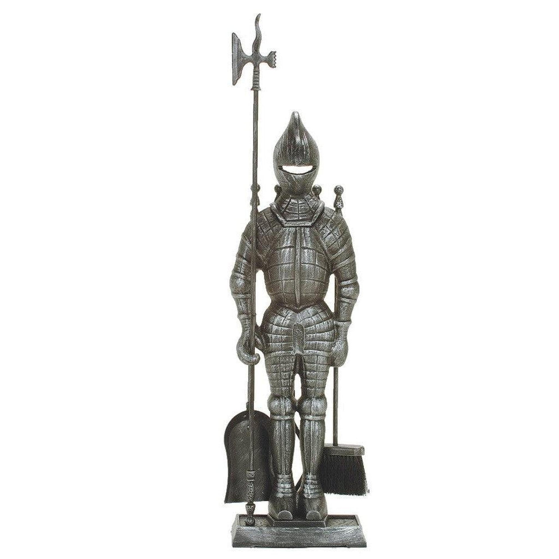 Dagan Industries 44" Pewter Finish 5-Piece Knight Fireset