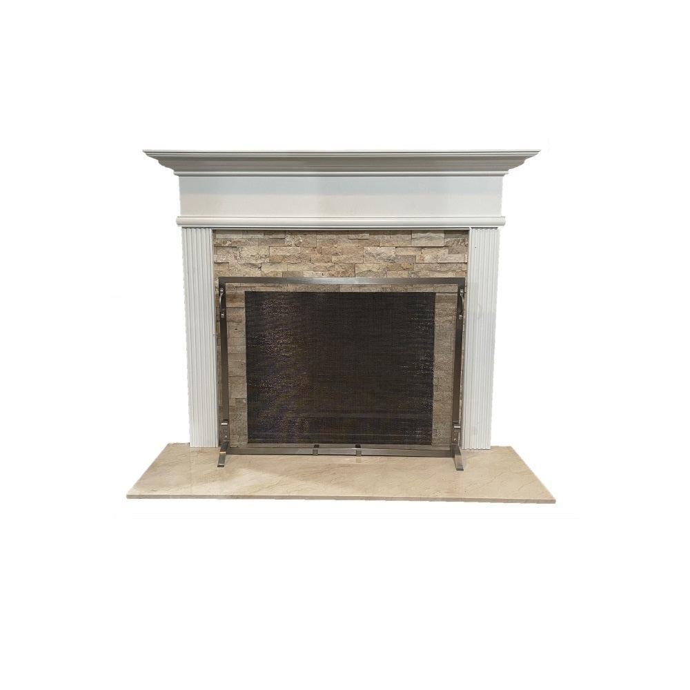 Dagan Industries 44" Stainless Steel Wrought Iron Fireplace Panel Screen