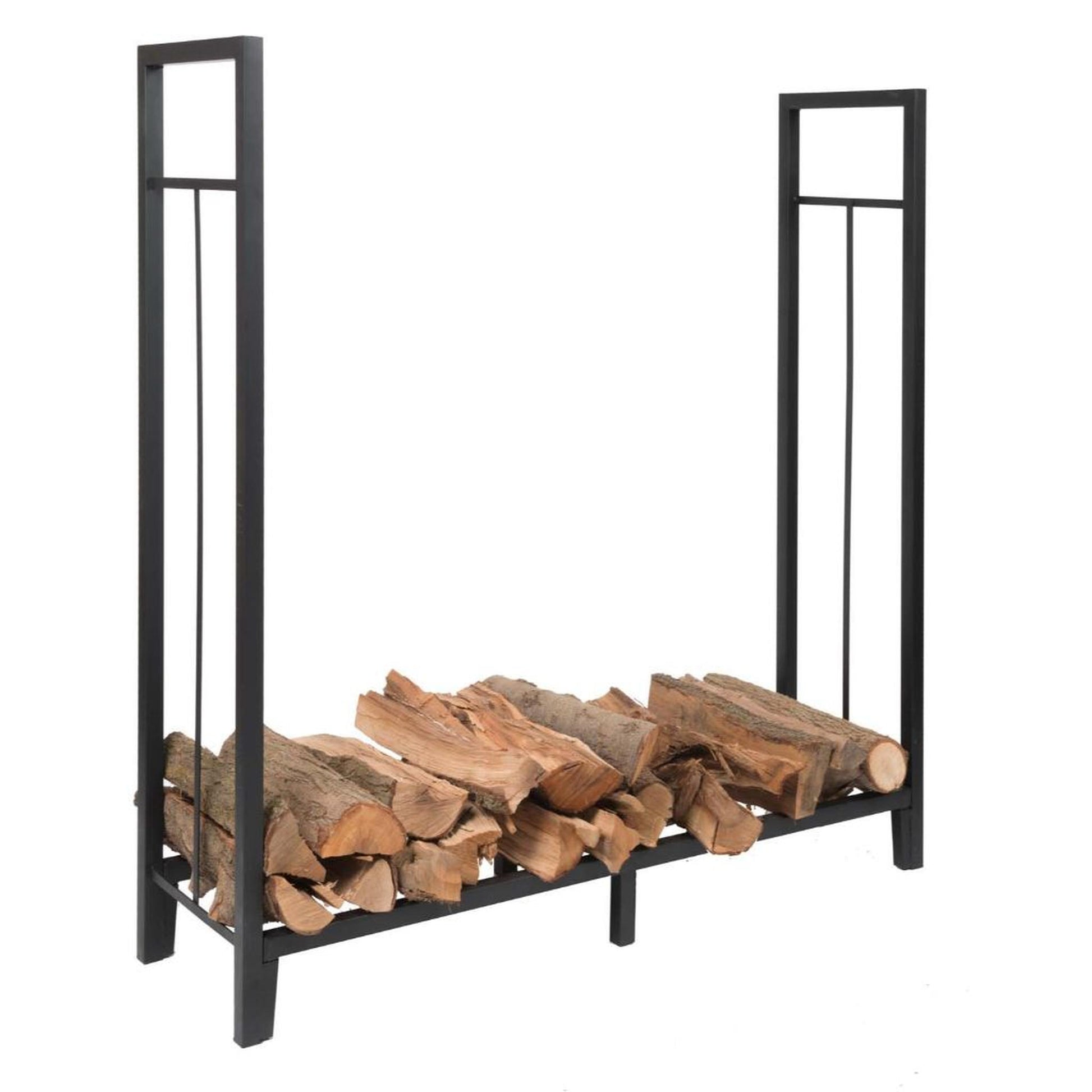 Dagan Industries 48" x 13" Black Steel Log Holder