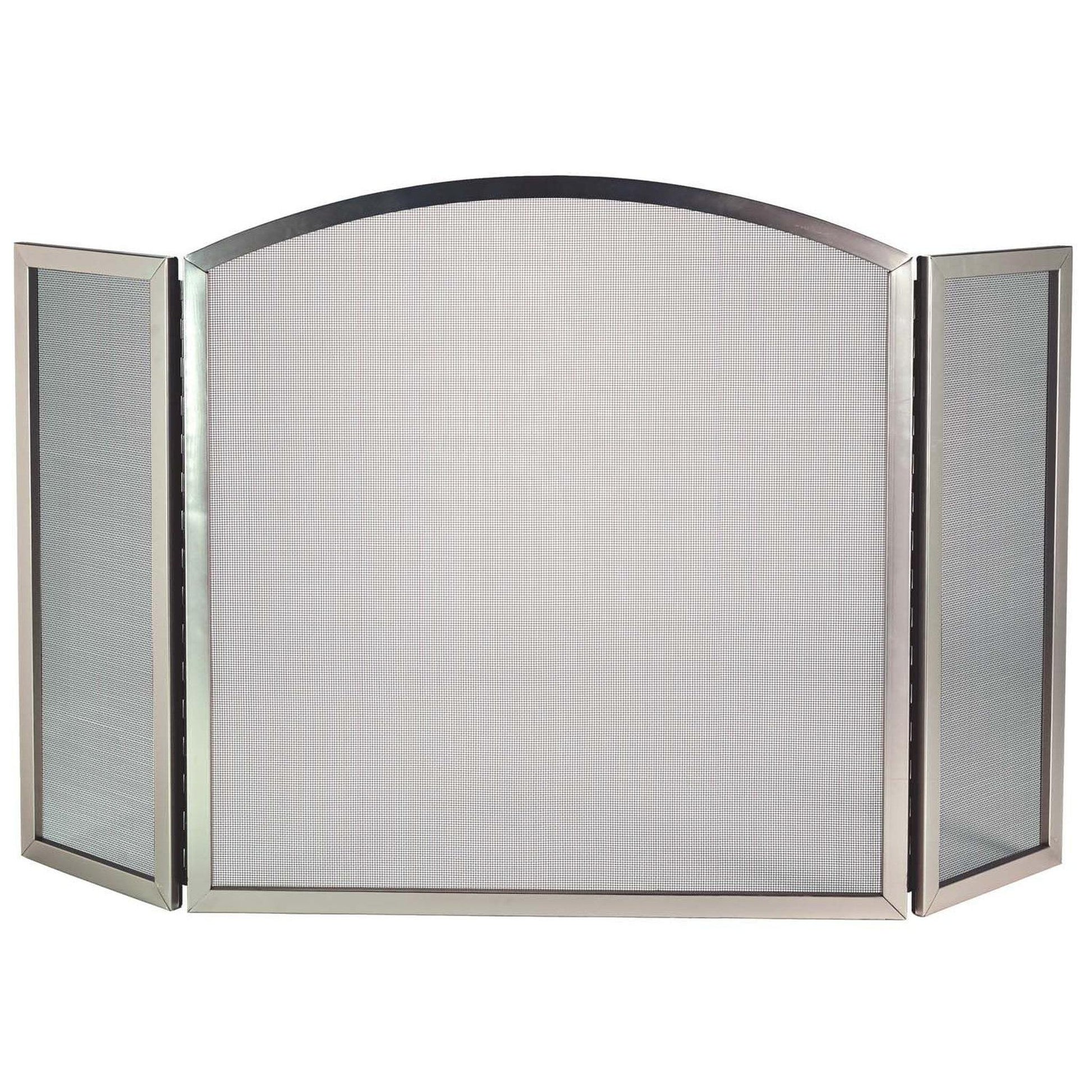 Dagan Industries 50" x 31" Satin Nickel Three Fold Arched Panel Screen