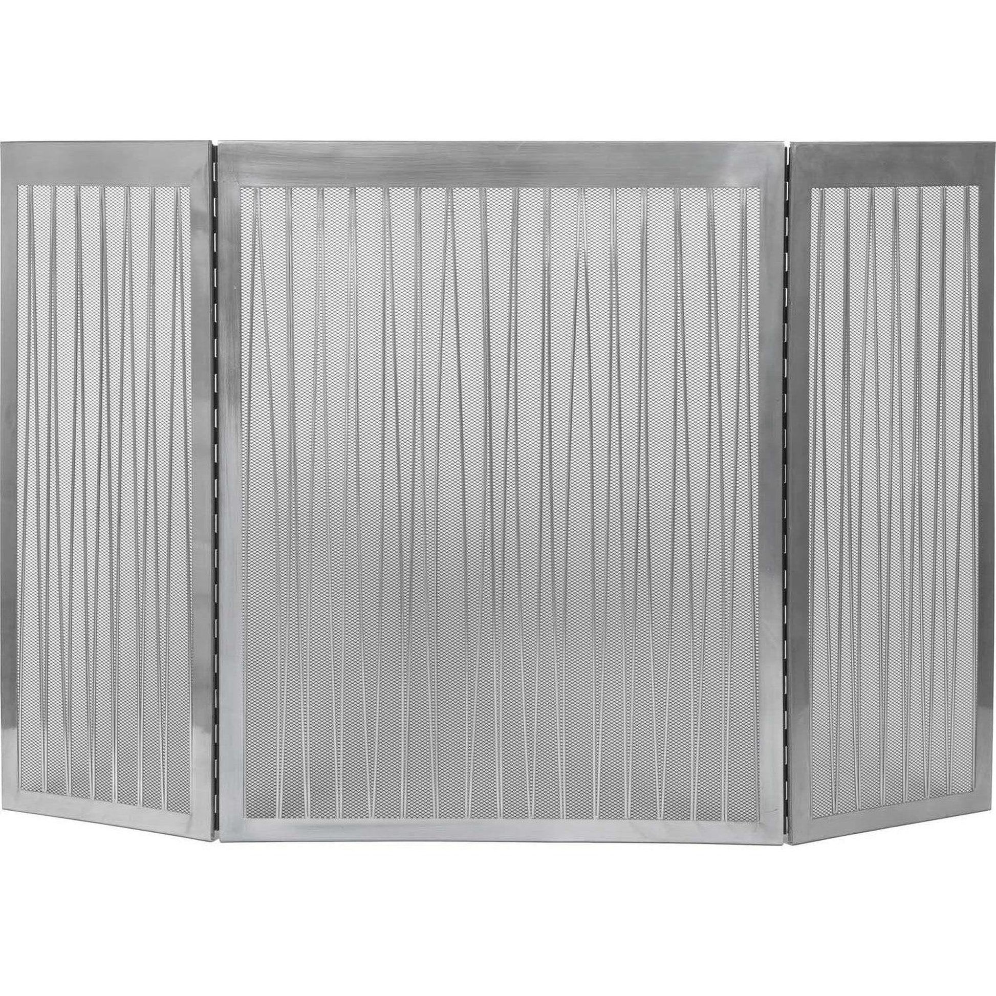 Dagan Industries 50" x 32" Satin Nickel Three Fold Linear Panel Screen