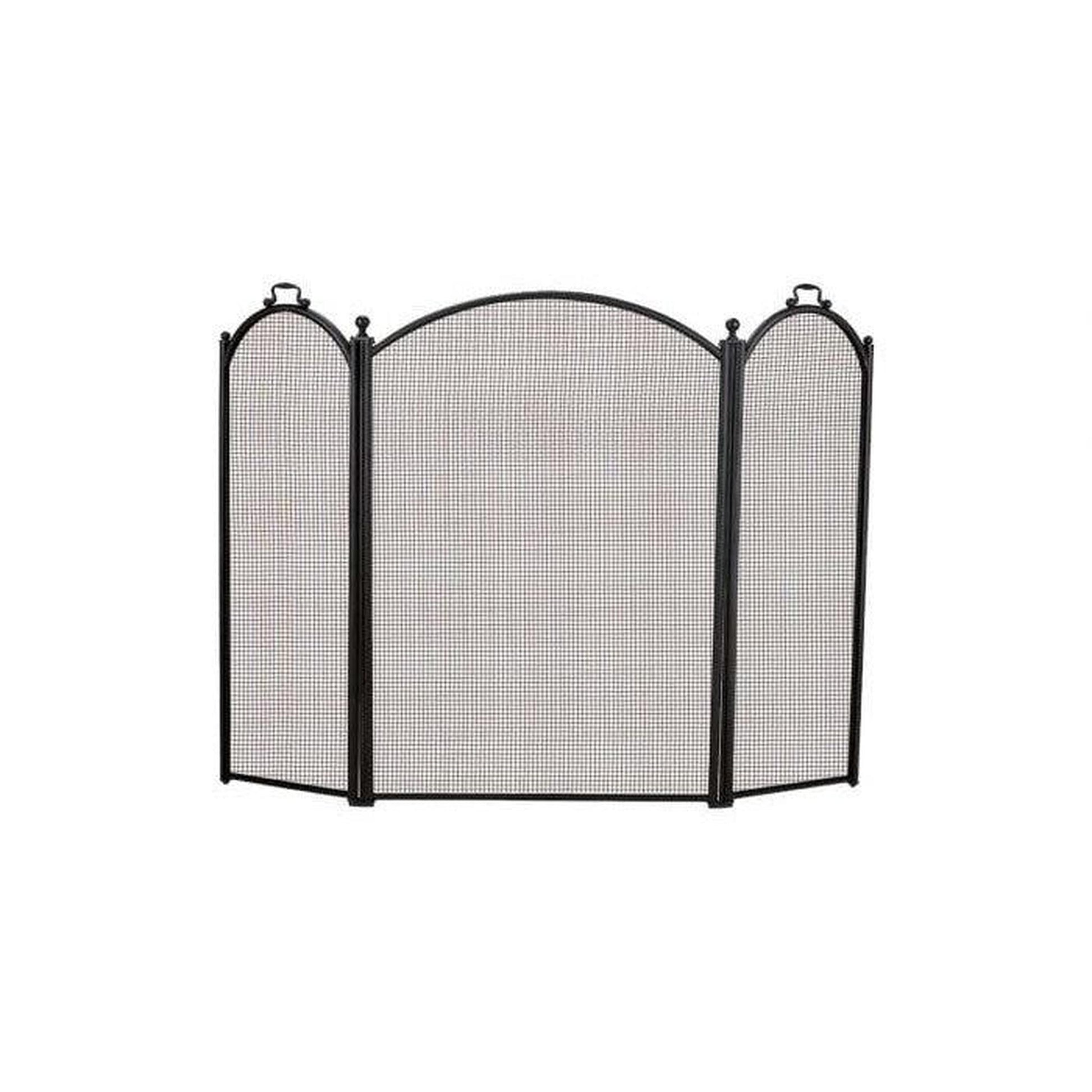 Dagan Industries 52" x 29" Black Three Fold Arched Panel Screen