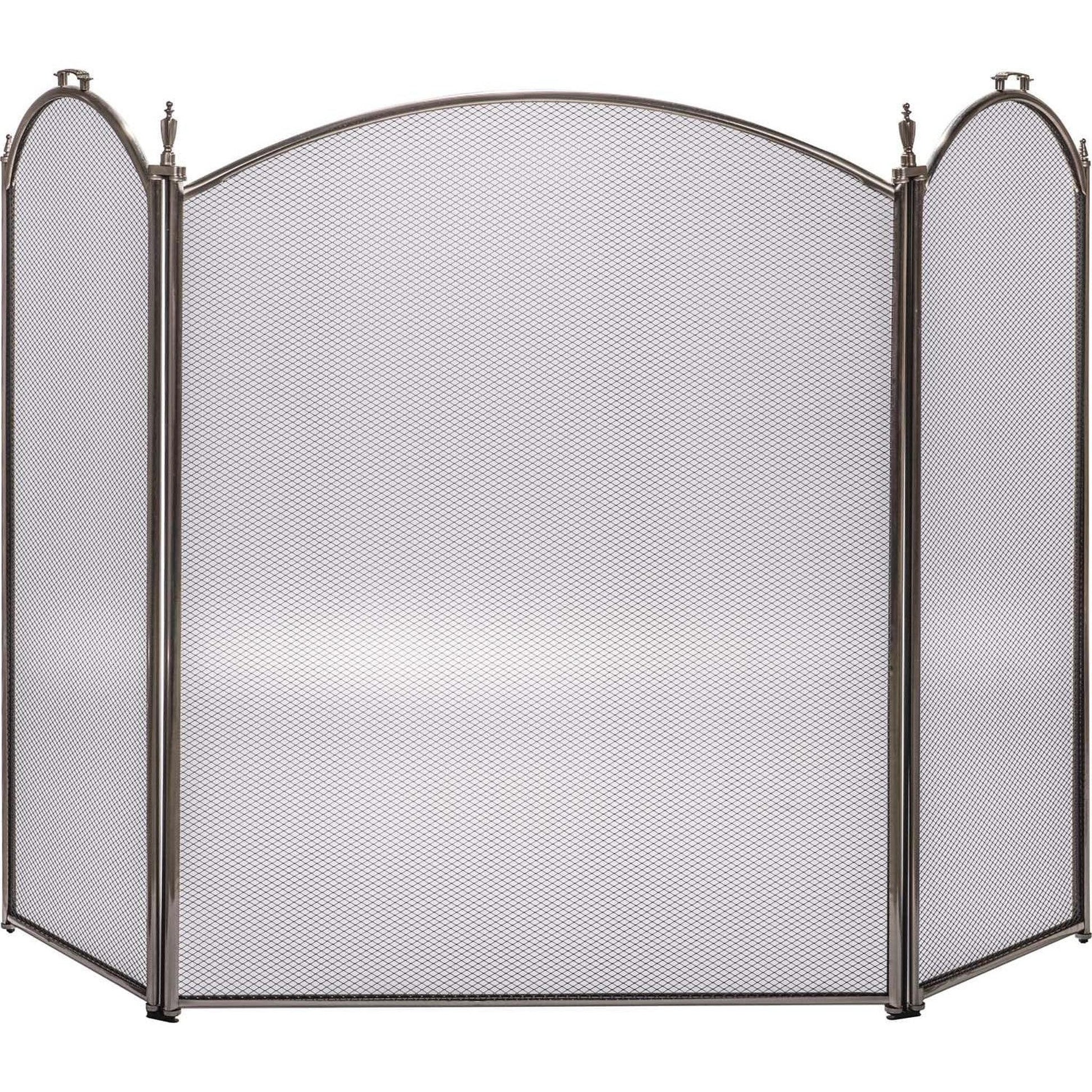Dagan Industries 52" x 32" Pewter Finish Three Fold Arched Panel Screen