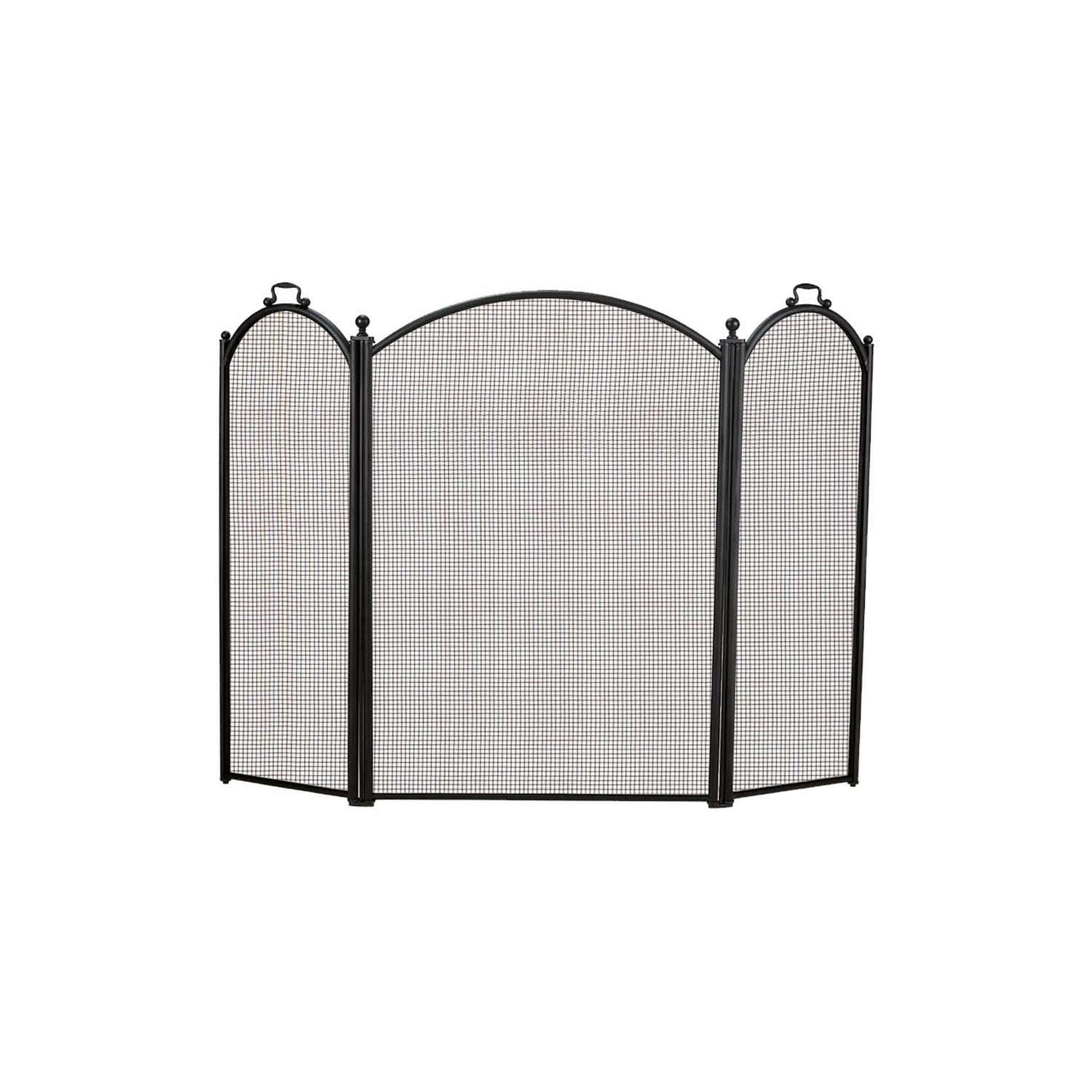 Dagan Industries 52" x 34" Black Three Fold Arched Panel Screen
