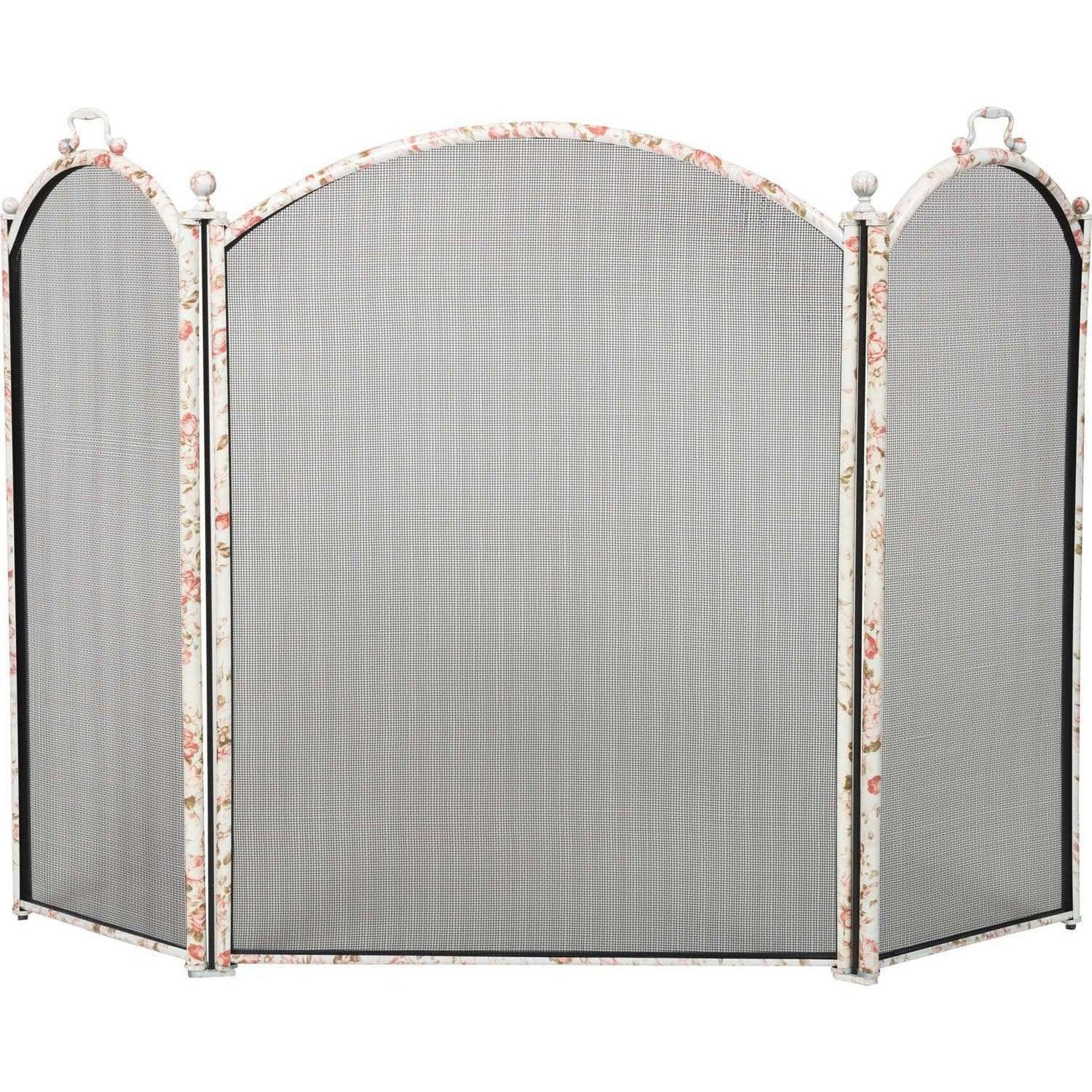Dagan Industries 52" x 34" Floral Hydro Dipped Design Three Fold Arched Panel Screen
